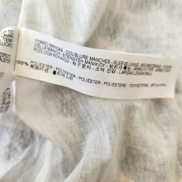 Zara Basic Trench Coat Striped Knit Lightweight With Pockets 3/4 Sleeves Small - Picture 9 of 15